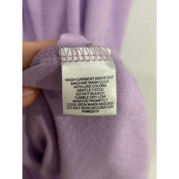 French Laundry Studded V-Neck Top Lavender Sz 22/24 Short Sleeve Poly Rayon - Picture 7 of 9